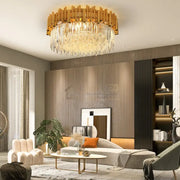 Lustra Cristal GOLD 5 Dimensiuni lustreled.ro