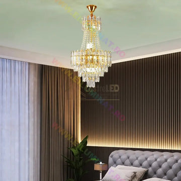 Candelabru Cristal Auriu DOHA