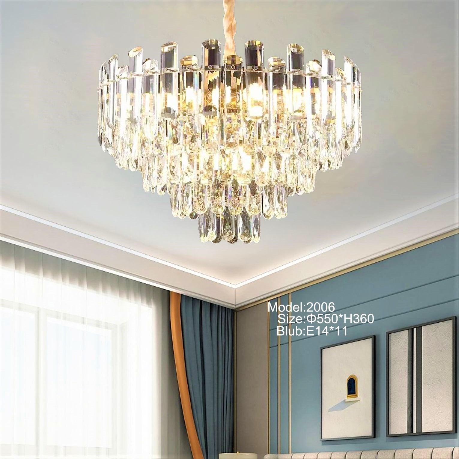 Candelabru Cristal MAY GOLD