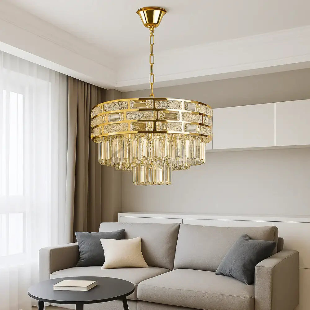 Candelabru Cristal BERA Gold ⌀40CM Chandeliers Crystal