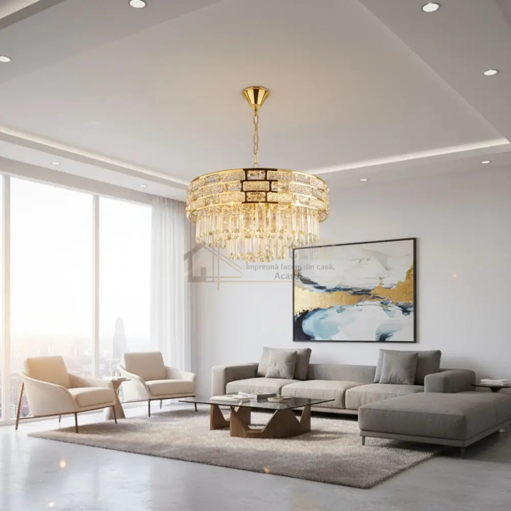 Candelabru Cristal BERA Gold ⌀50CM Chandeliers Crystal