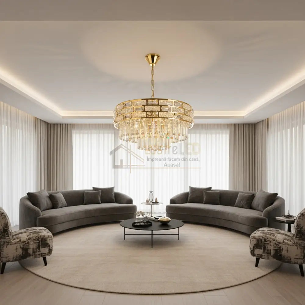 Candelabru Cristal BERA Gold ⌀50CM Chandeliers Crystal
