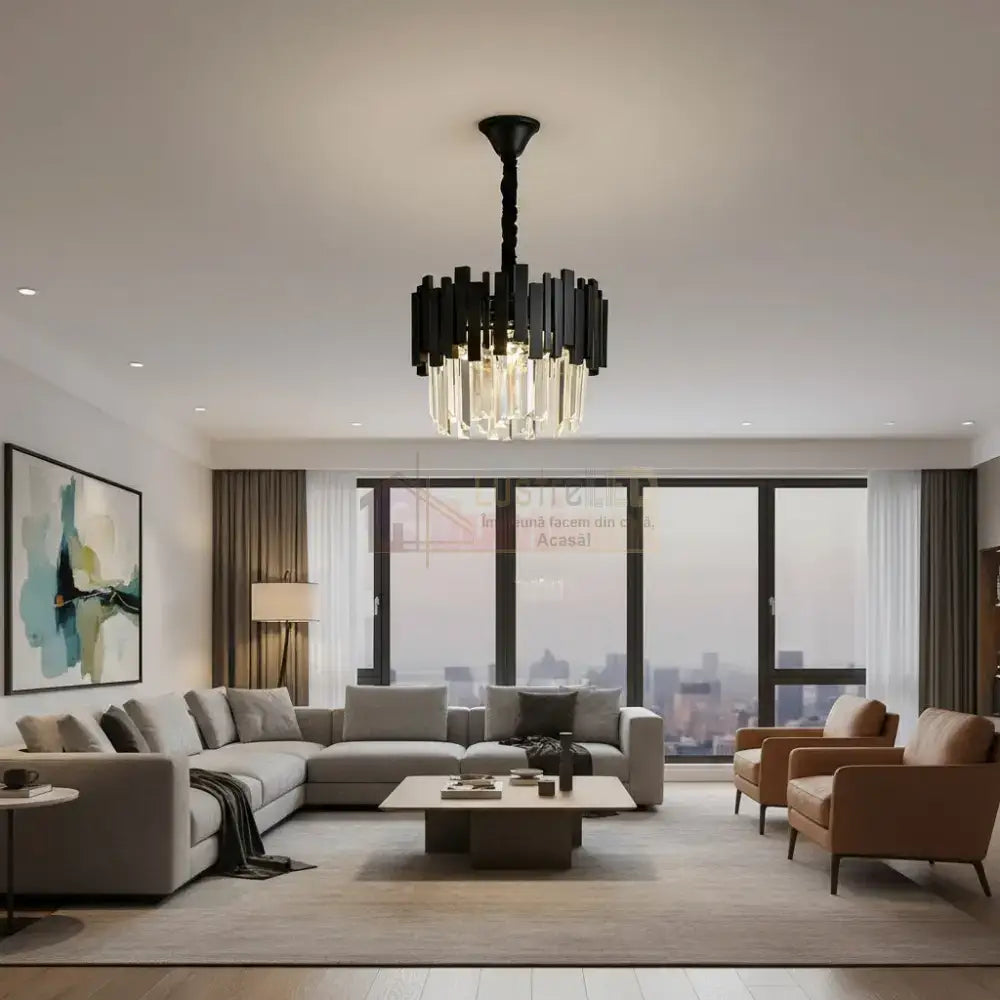 Candelabru Cristal BLACK WIDOW Ø30CM Chandeliers Crystal