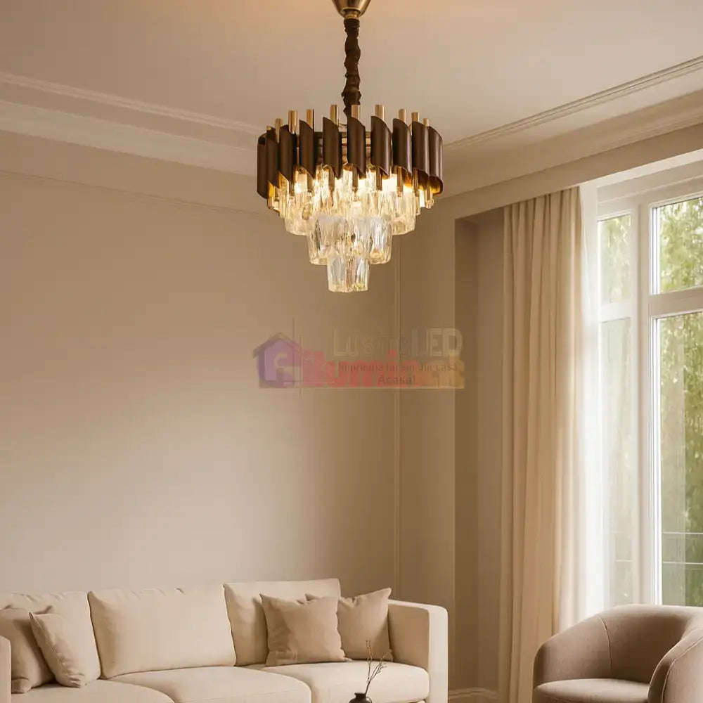 Candelabru Cristal RFAN 3xE27 S9001/300KF+FGD lustreled.ro