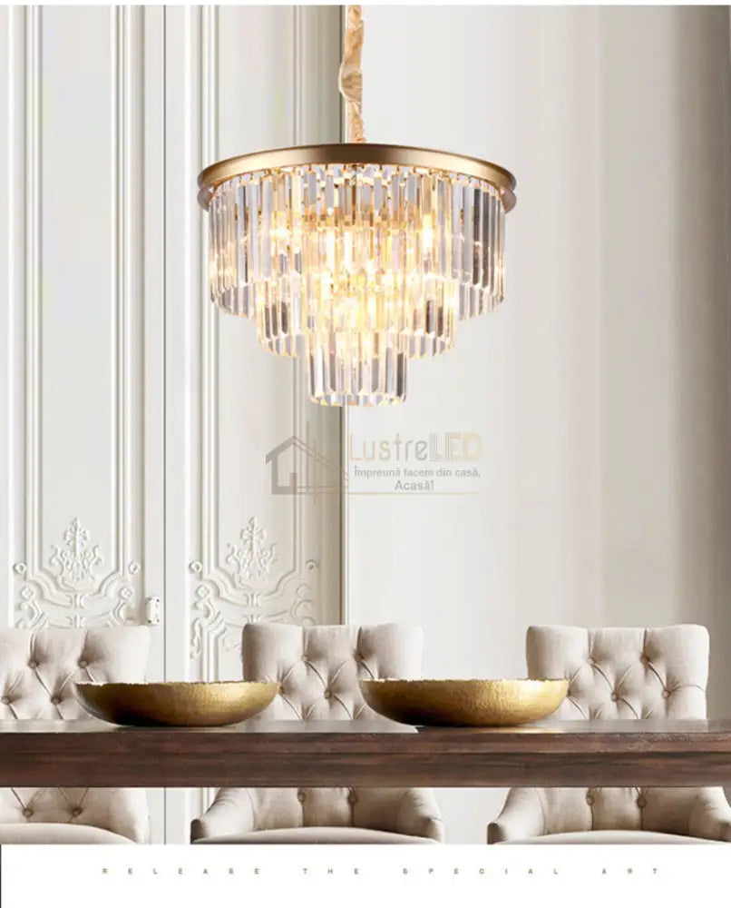 Candelabru Cristal Contemporary Beauty Gold 40Cm Chandeliers Crystal