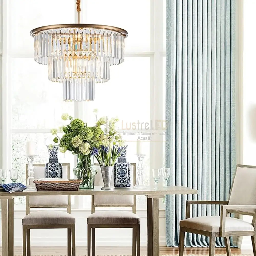 Candelabru Cristal Contemporary Beauty Gold 40Cm Chandeliers Crystal