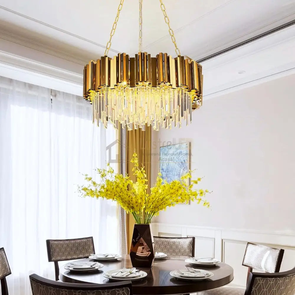 Candelabru Cristal Glory Gold Grande 400Mm Chandeliers Crystal