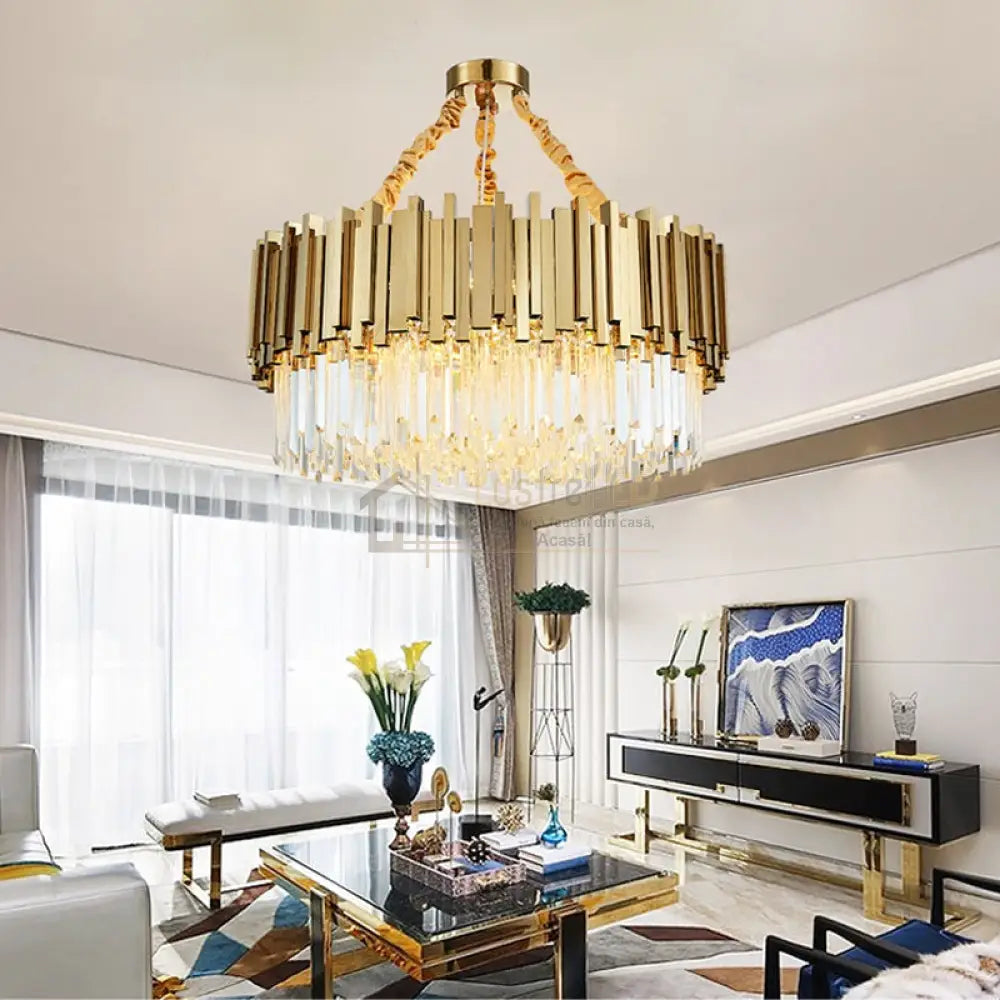 Candelabru Cristal Glory Gold Grande 800Mm Chandeliers Crystal