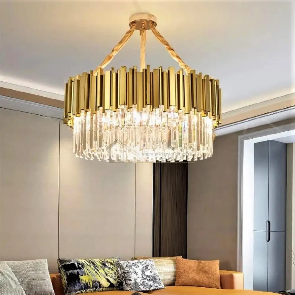 Candelabru Cristal Glory Gold Grande 800Mm Chandeliers Crystal