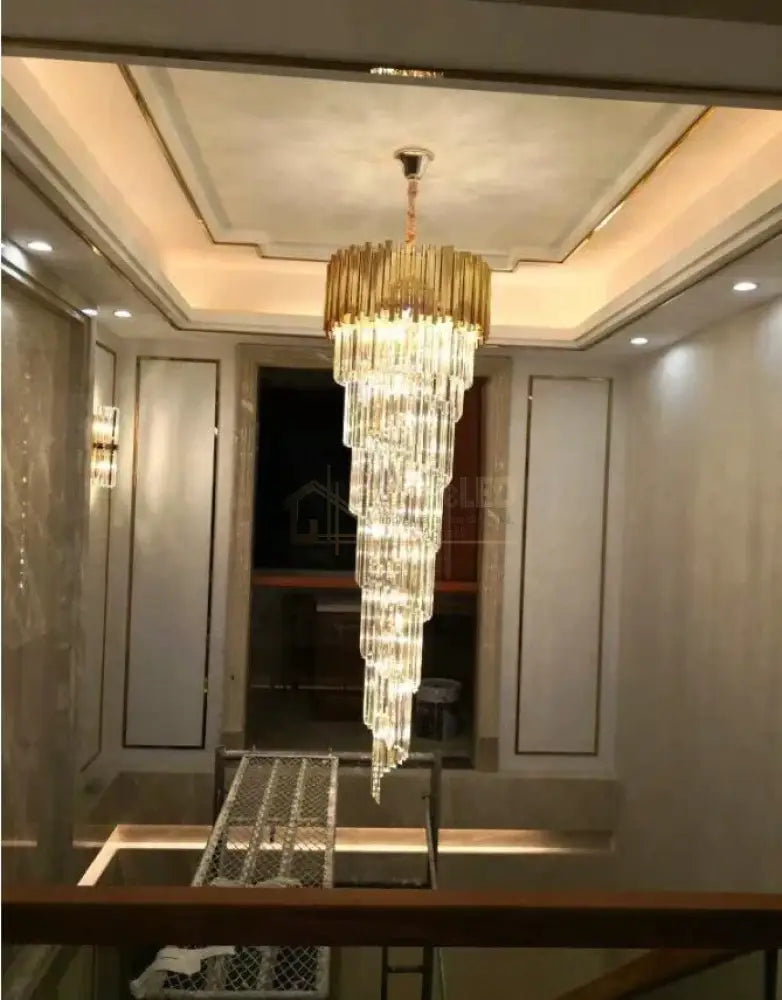 Candelabru Cristal Glory Golden Luxury 160Cm Chandeliers Crystal