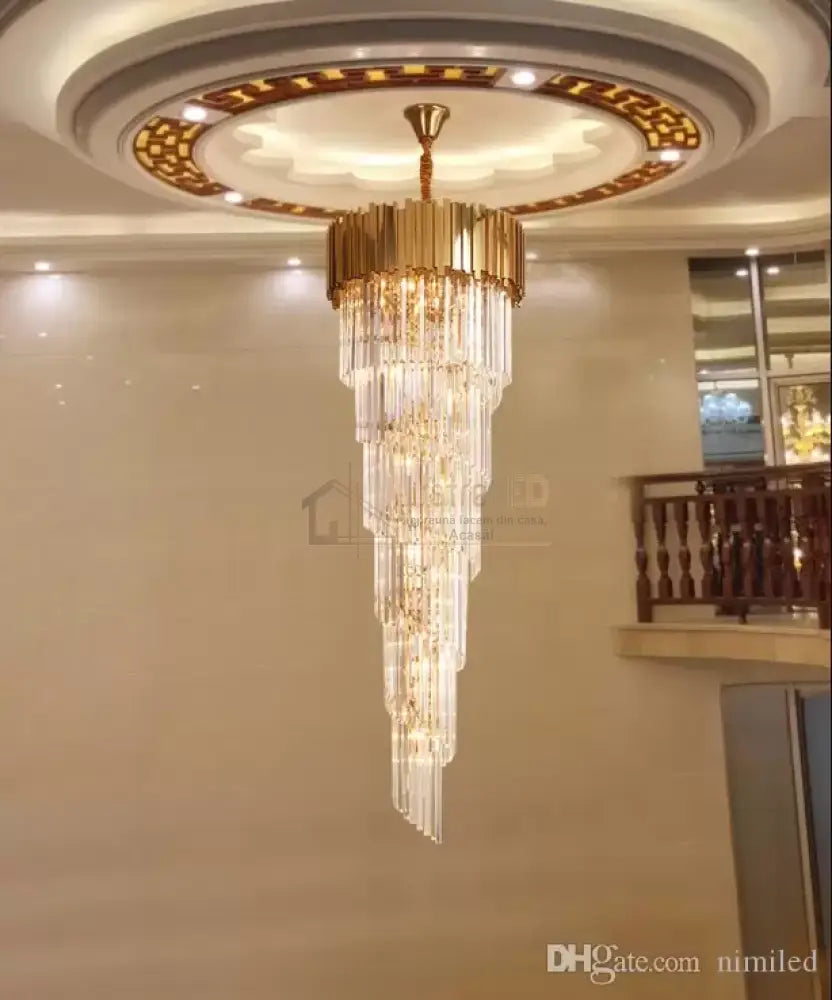 Candelabru Cristal Glory Golden Luxury 160Cm Chandeliers Crystal