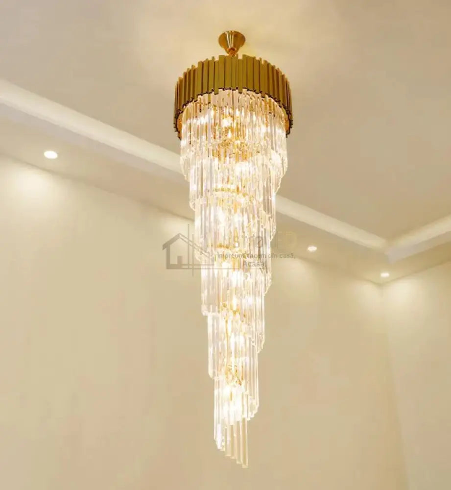 Candelabru Cristal Glory Golden Luxury 160Cm Chandeliers Crystal