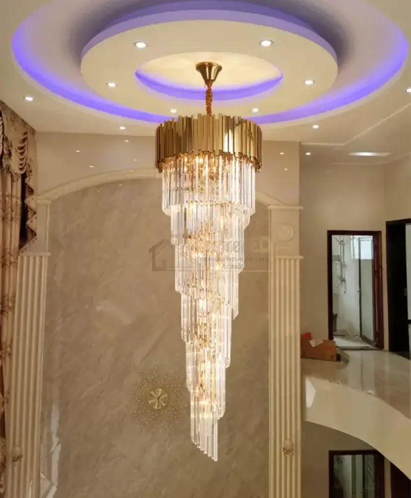 Candelabru Cristal Glory Golden Luxury 160Cm Chandeliers Crystal