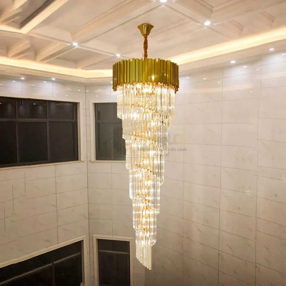 Candelabru Cristal Glory Golden Luxury 180Cm Chandeliers Crystal
