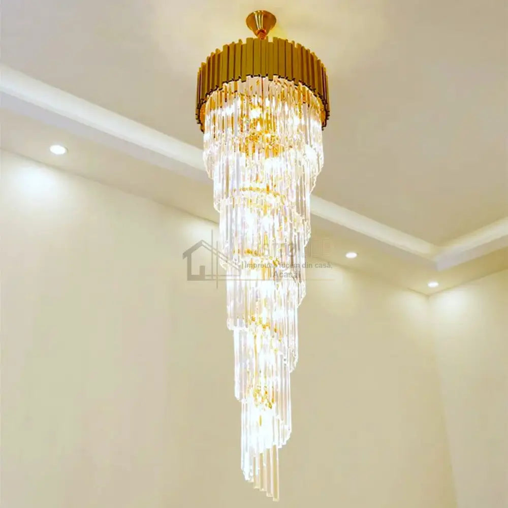 Candelabru Cristal Glory Golden Luxury 180Cm Chandeliers Crystal