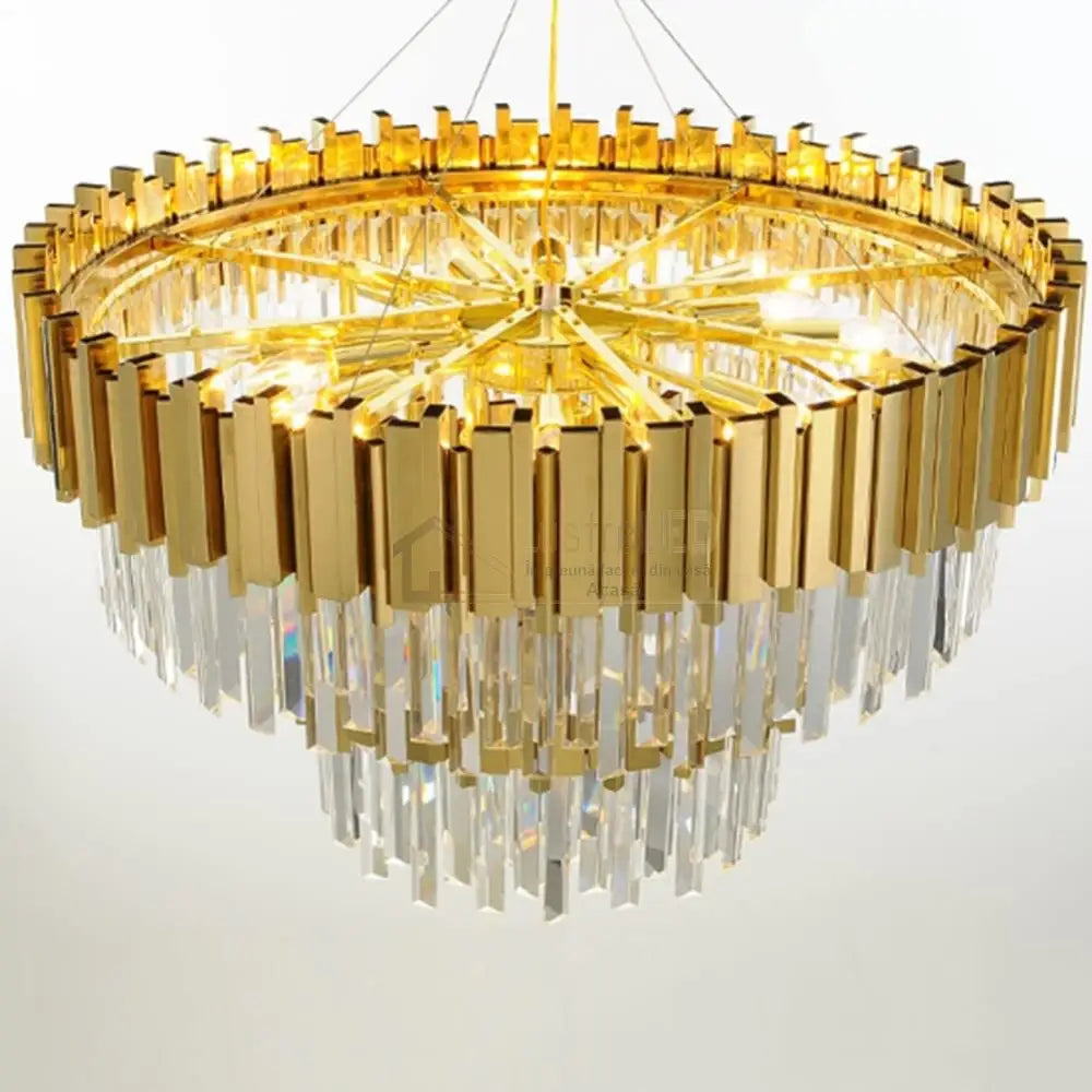 Candelabru Cristal Glory Golden Luxury 800 + 500Mm Chandeliers Crystal