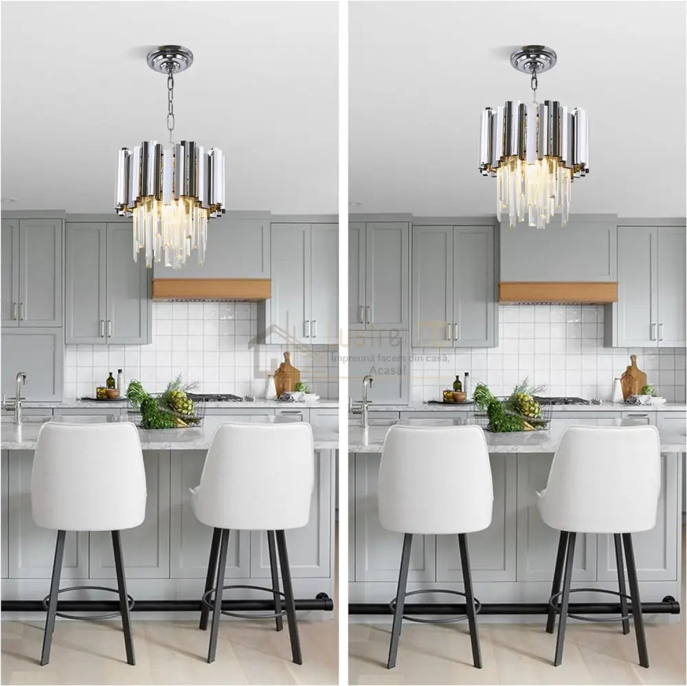 Candelabru Cristal Glory Silver 30Cm Chandeliers Crystal