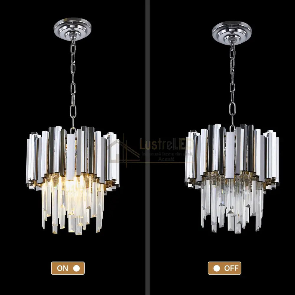 Candelabru Cristal Glory Silver 30Cm Chandeliers Crystal