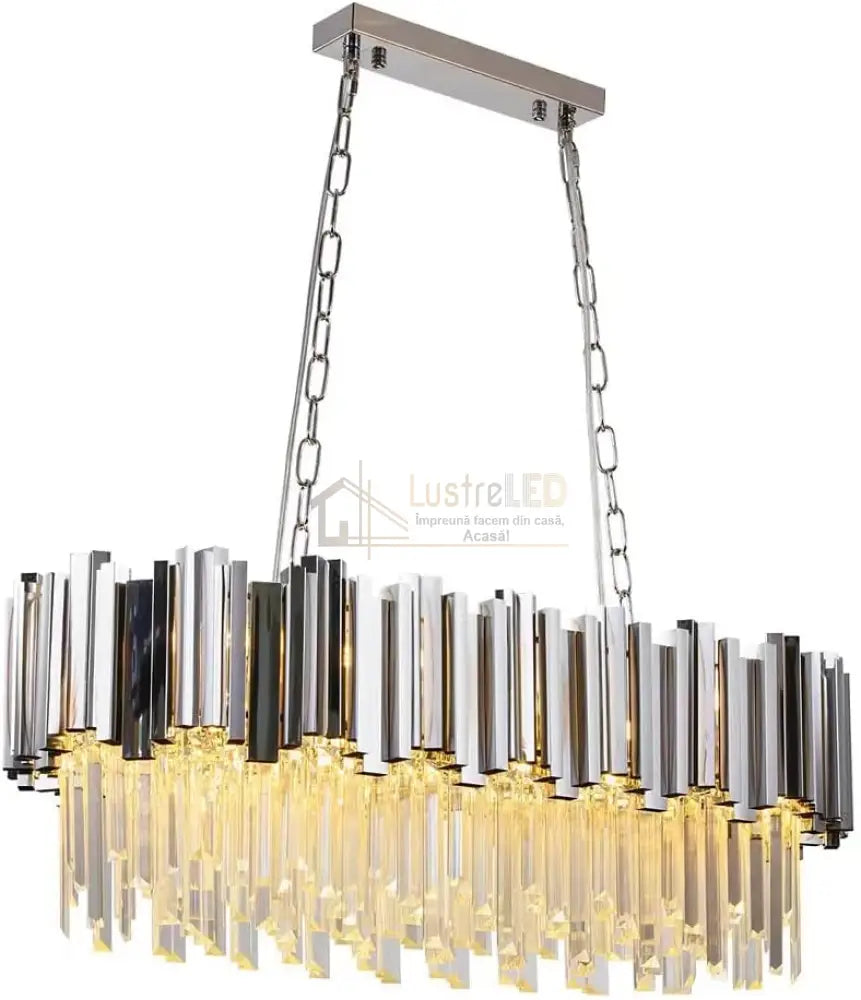 Candelabru Cristal Glory Silver 75X35Cm Chandeliers Crystal