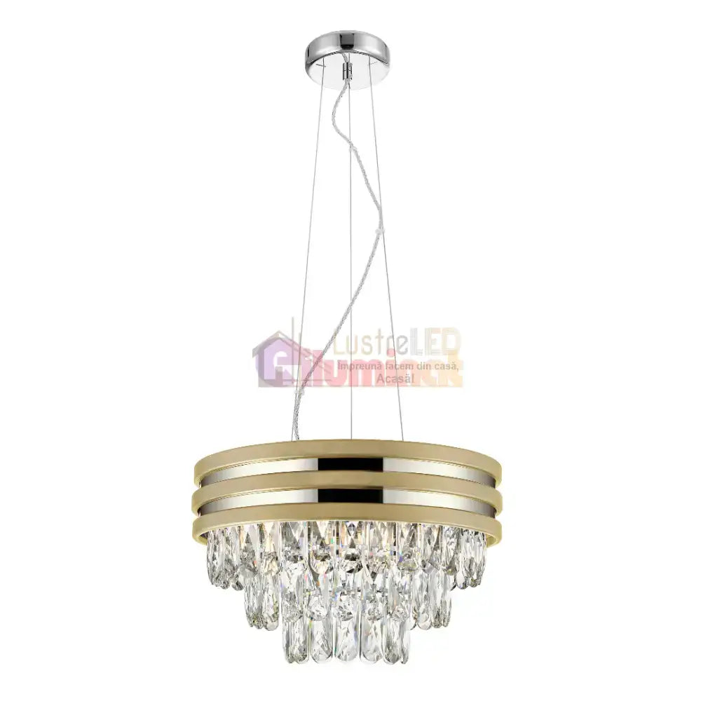 Candelabru Cristal Gold Premium Luxury NAICA lustreled.ro
