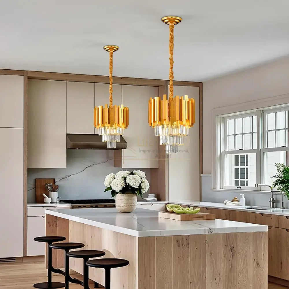 Candelabru Cristal GOLDEN MAXI 300mm AURIE / CRISTAL / 30CM Chandeliers Crystal