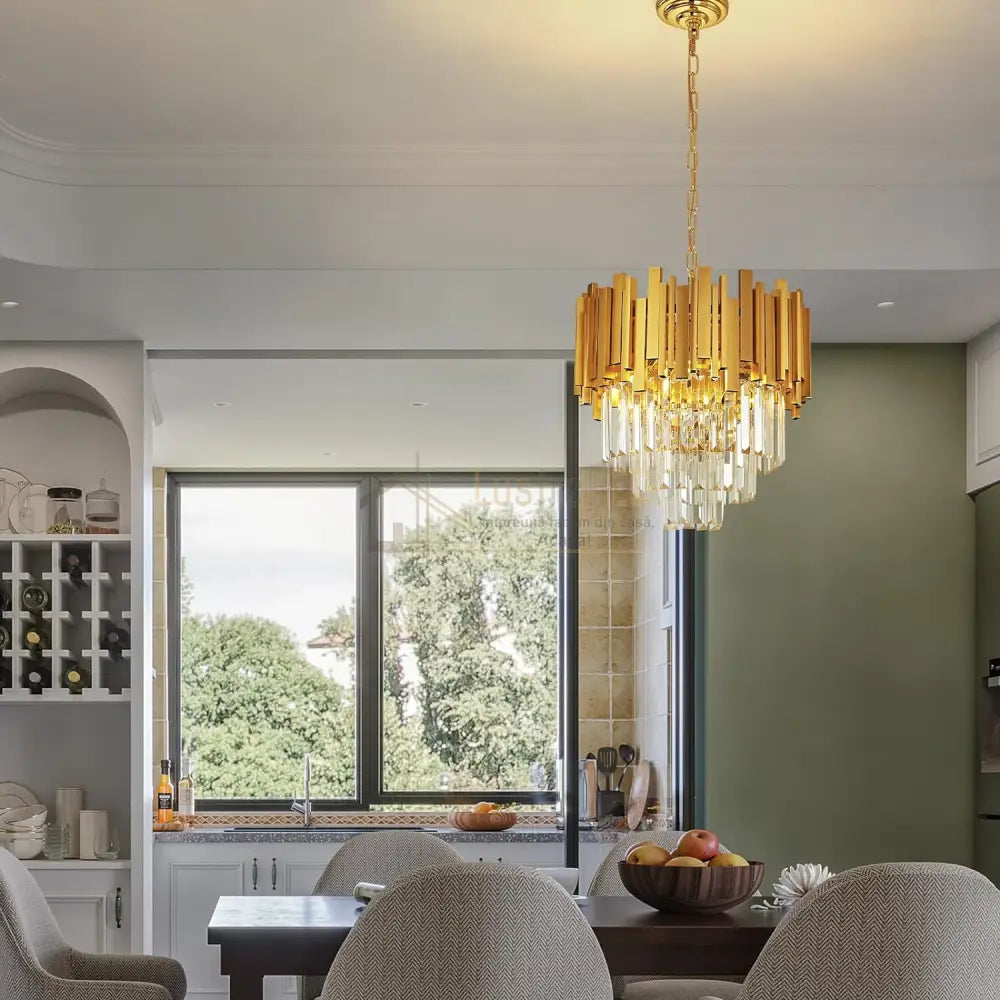 Candelabru Cristal Golden Maxi 400Mm Chandeliers Crystal