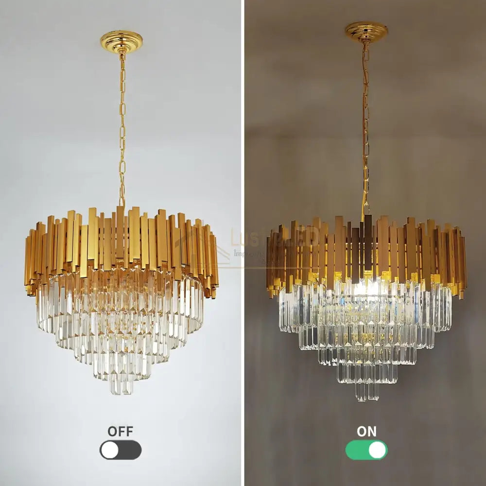 Candelabru Cristal Golden Maxi 500Mm Chandeliers Crystal