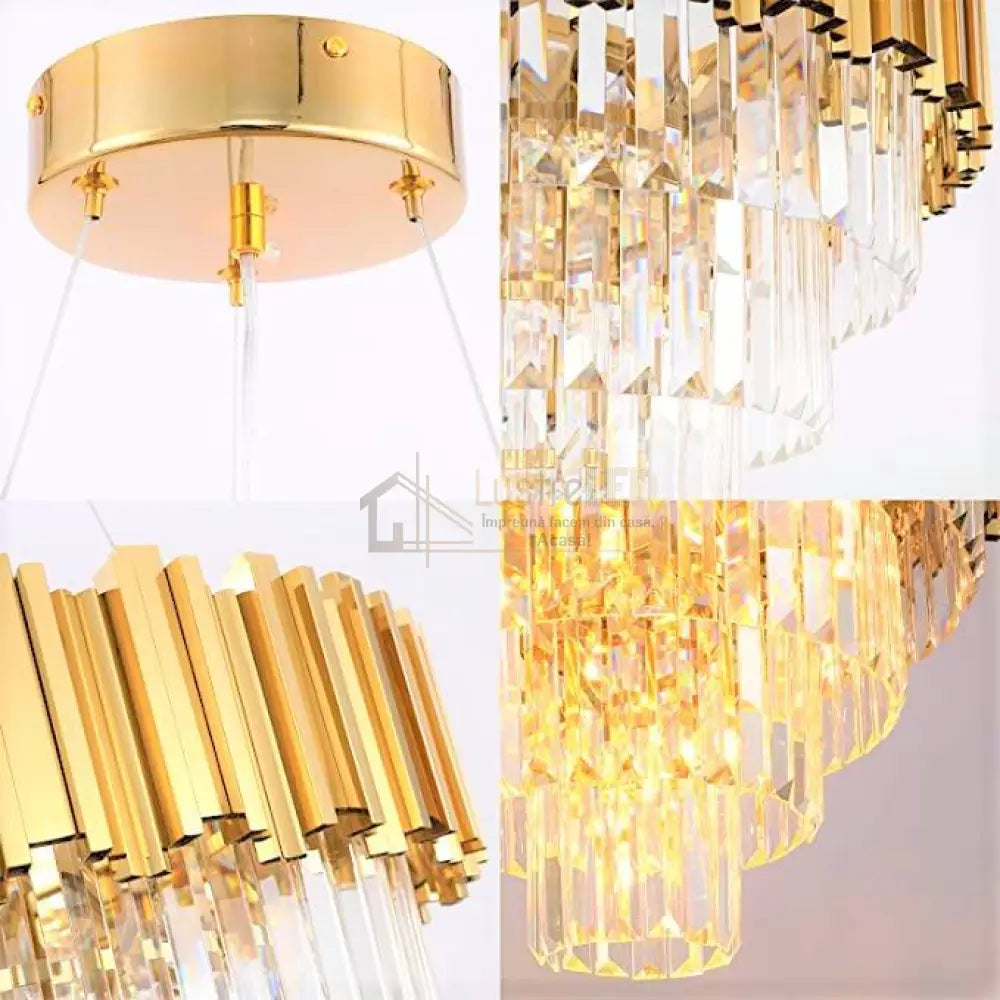 Candelabru Cristal Golden Maxi 920Mm Chandeliers Crystal