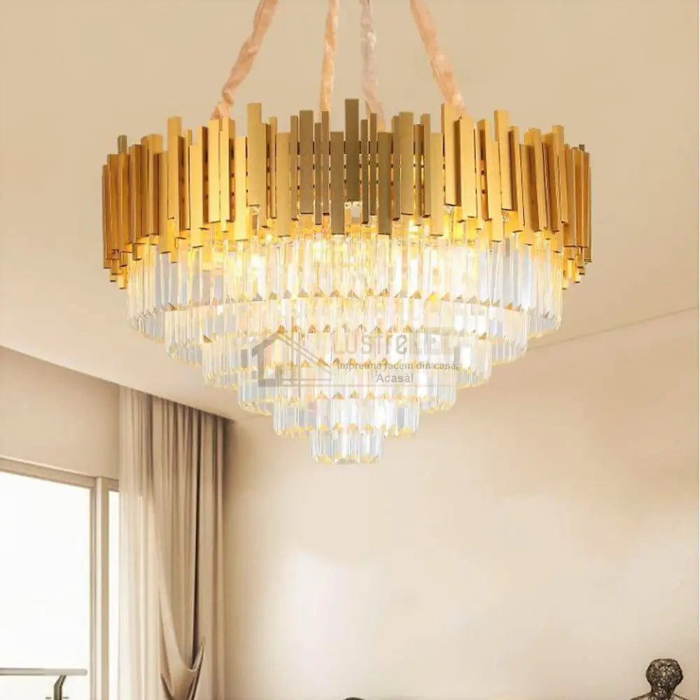 Candelabru Cristal Golden Maxi 920Mm Chandeliers Crystal