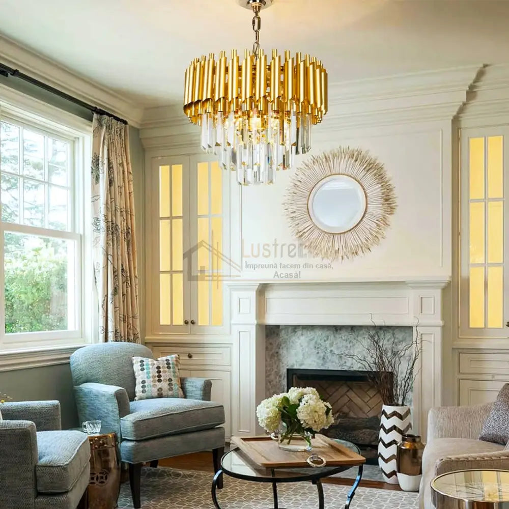 Candelabru Cristal Golden Panther 300Mm Chandeliers Crystal