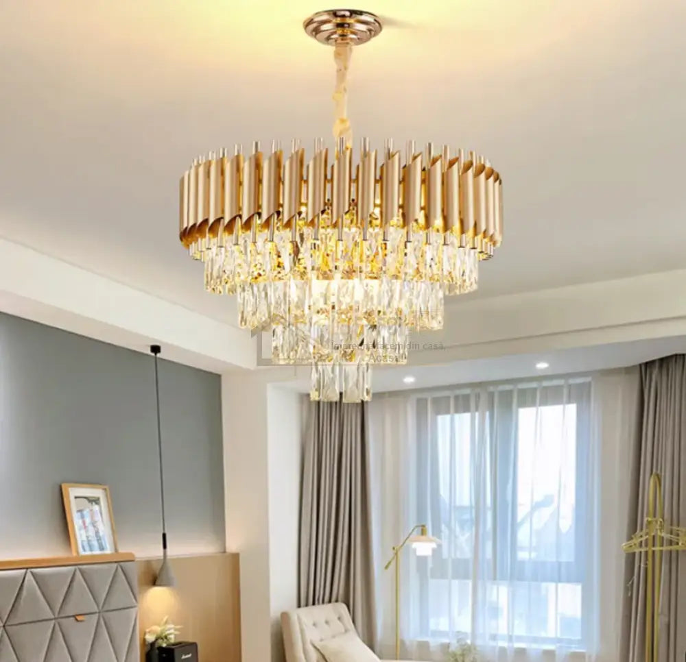 Candelabru Cristal Golden Panther 500Mm Chandeliers Crystal