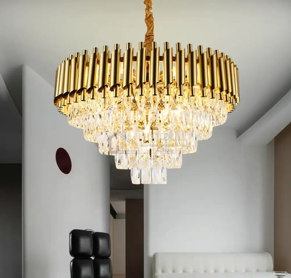 Candelabru Cristal Golden Panther 500Mm Chandeliers Crystal