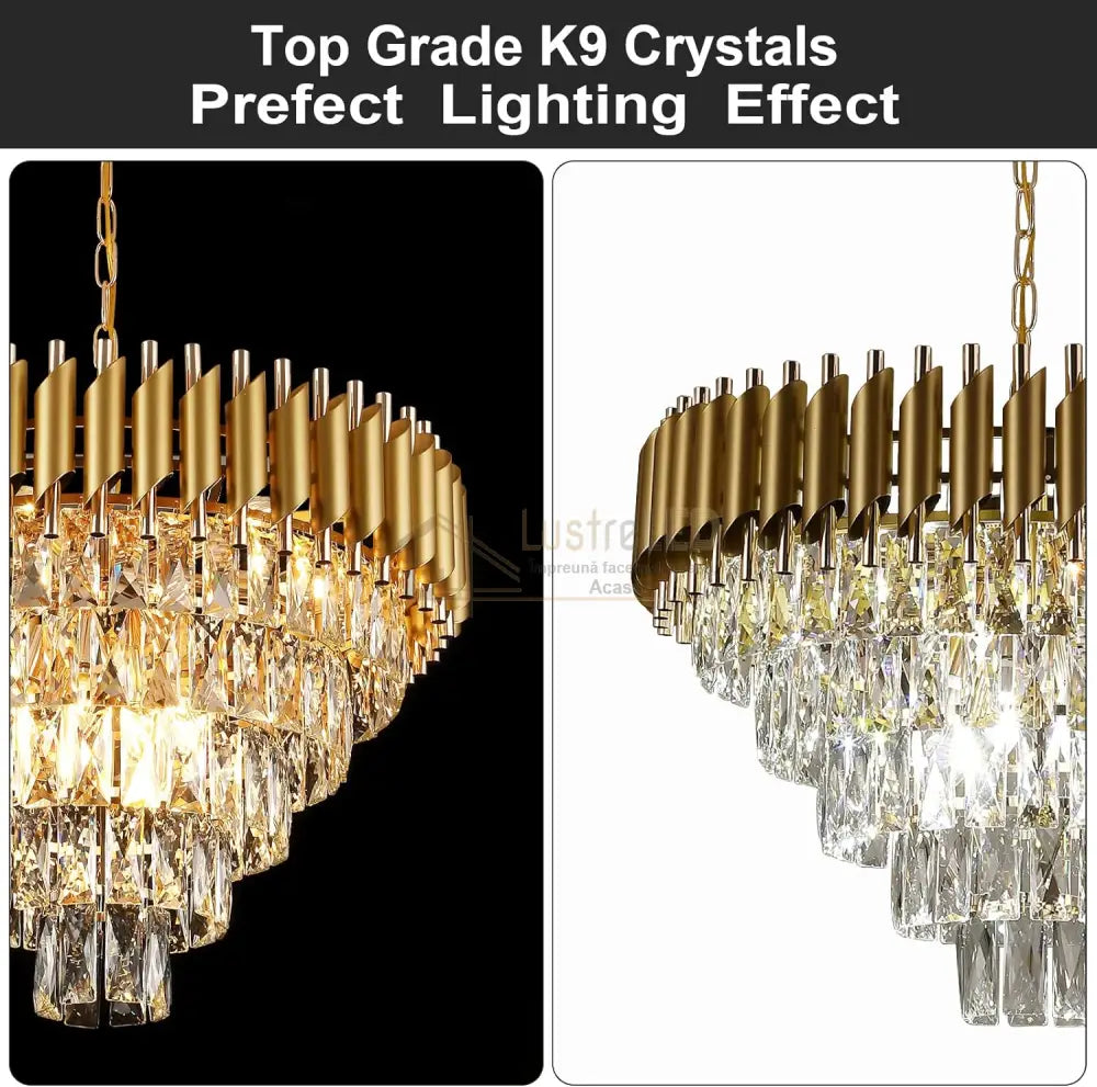 Candelabru Cristal Golden Panther 600Mm Chandeliers Crystal