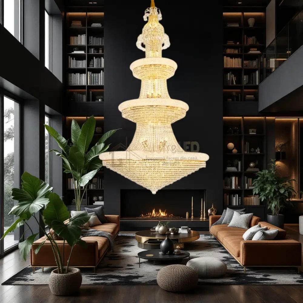 Candelabru Cristal LUXURY AURIU Electro 72xE14 AURIE / 220CM / LUXURY Chandeliers Crystal