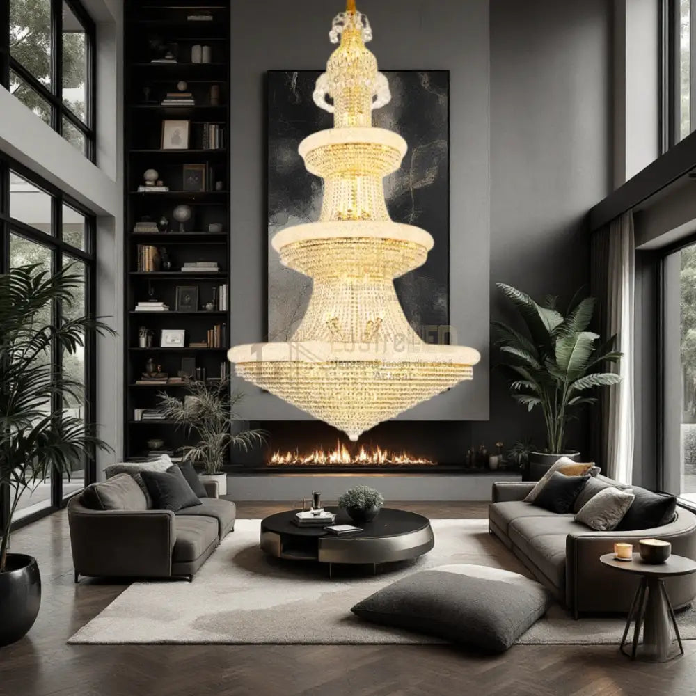 Candelabru Cristal LUXURY AURIU Electro 72xE14 AURIE / 220CM / LUXURY Chandeliers Crystal