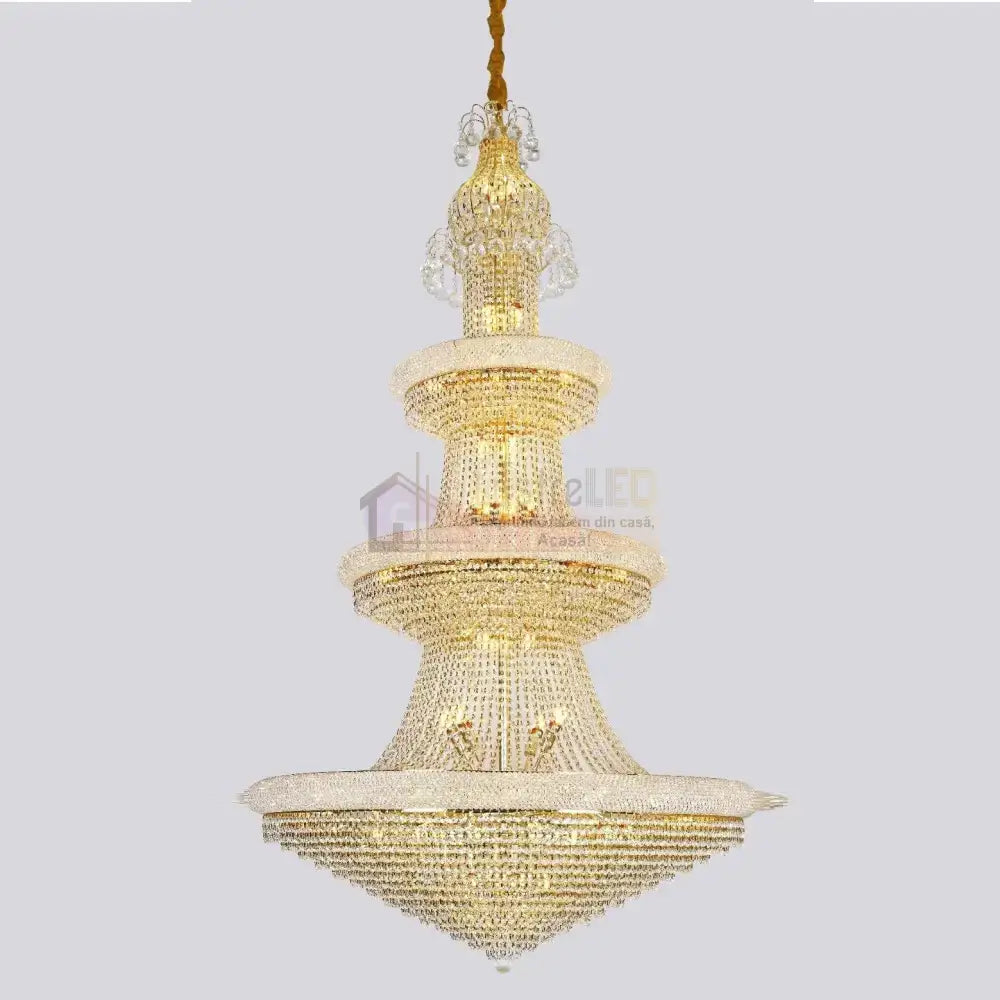 Candelabru Cristal Luxury Chrome 220Cm -P82403 Chandeliers Crystal