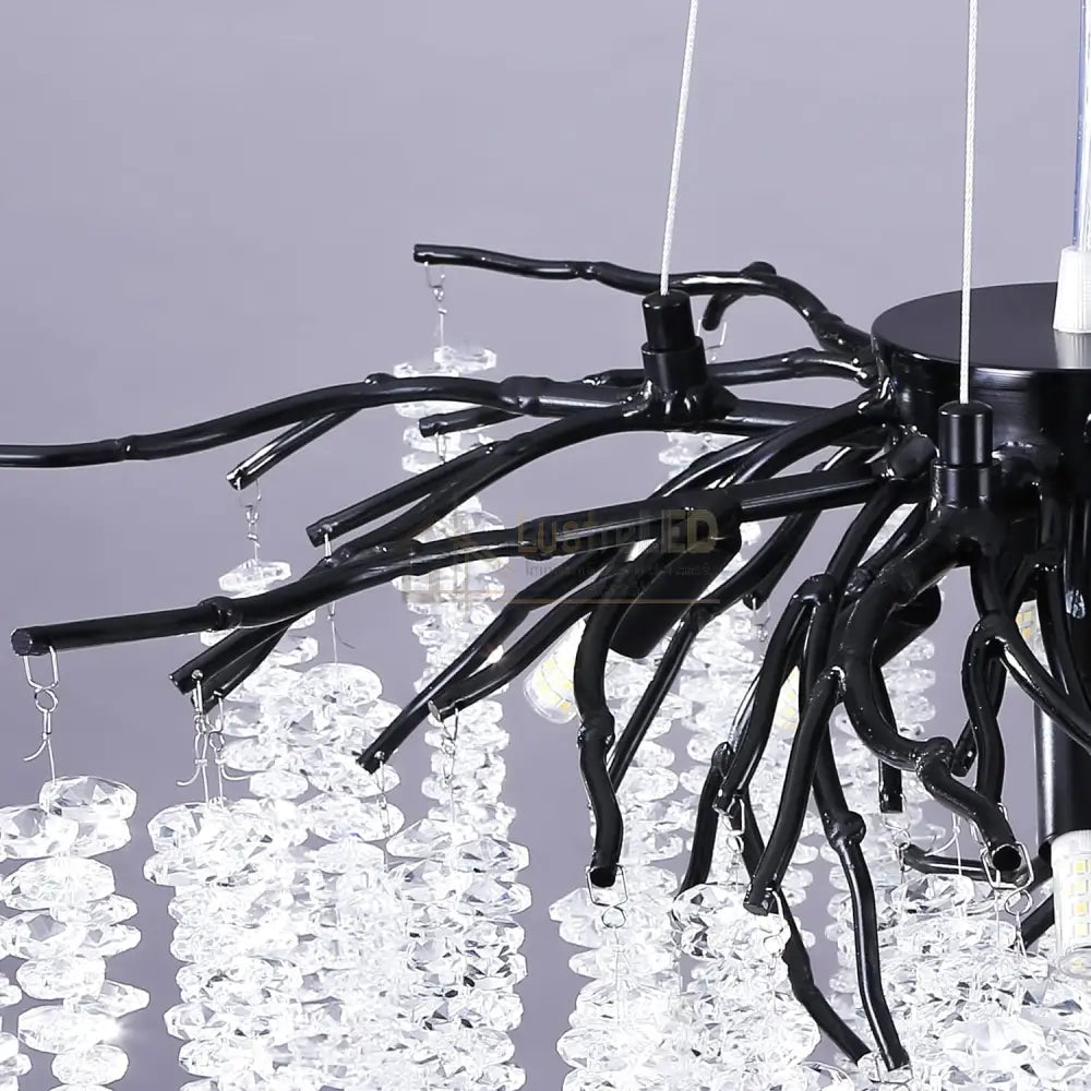 Candelabru Cristal Luxury Black Willow 150X45 Cm Chandeliers Crystal