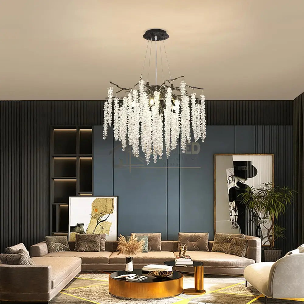 Candelabru Cristal Luxury Black Willow 60Cm Chandeliers Crystal