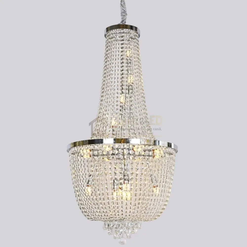 Candelabru Cristal Luxury Chrome 120Cm -P82404 Chandeliers Crystal