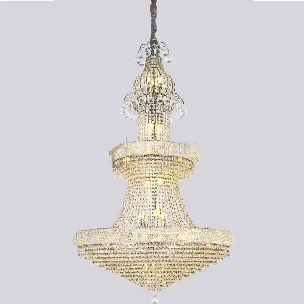 Candelabru Cristal Luxury Chrome 158Cm -P82403 Chandeliers Crystal