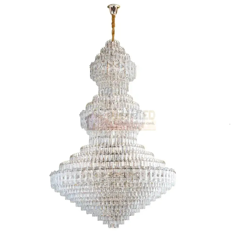 Candelabru Cristal Luxury Chrome 180Cm -P3315 Chandeliers Crystal