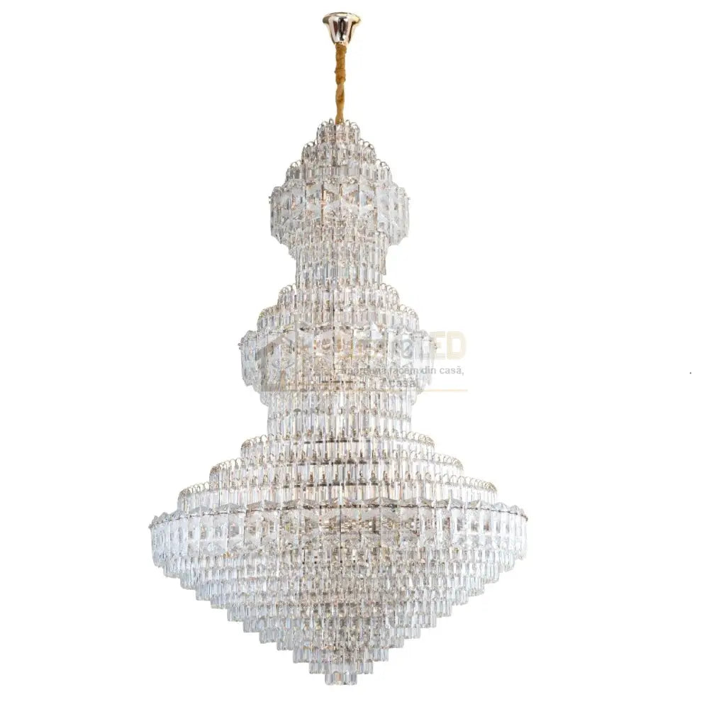 Candelabru Cristal Luxury Chrome 180Cm -P3315 Chandeliers Crystal