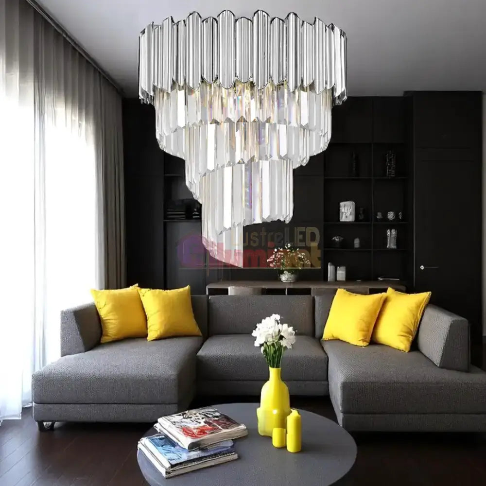 Candelabru Cristal Luxury Chrome GLADIUS lustreled.ro