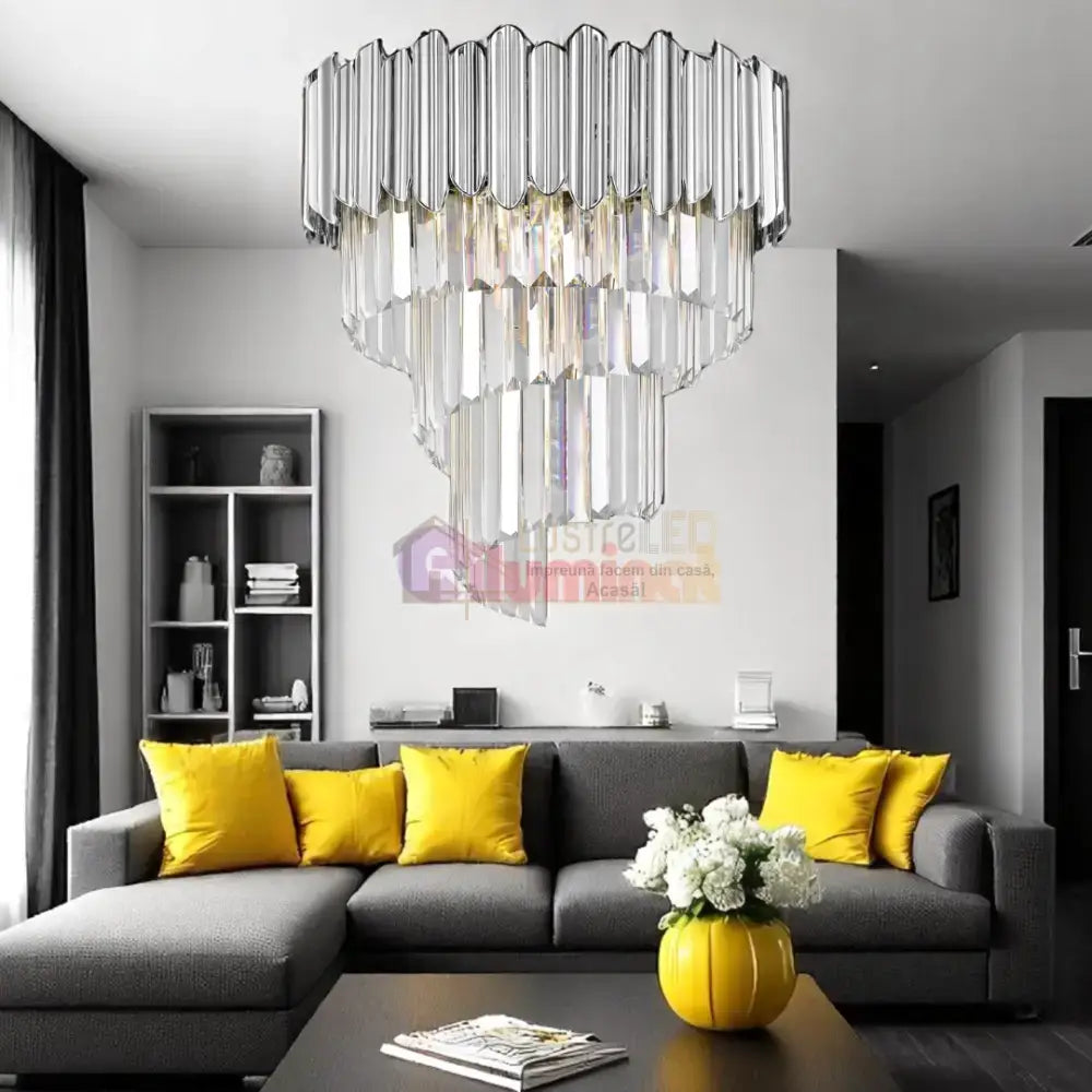 Candelabru Cristal Luxury Chrome GLADIUS lustreled.ro