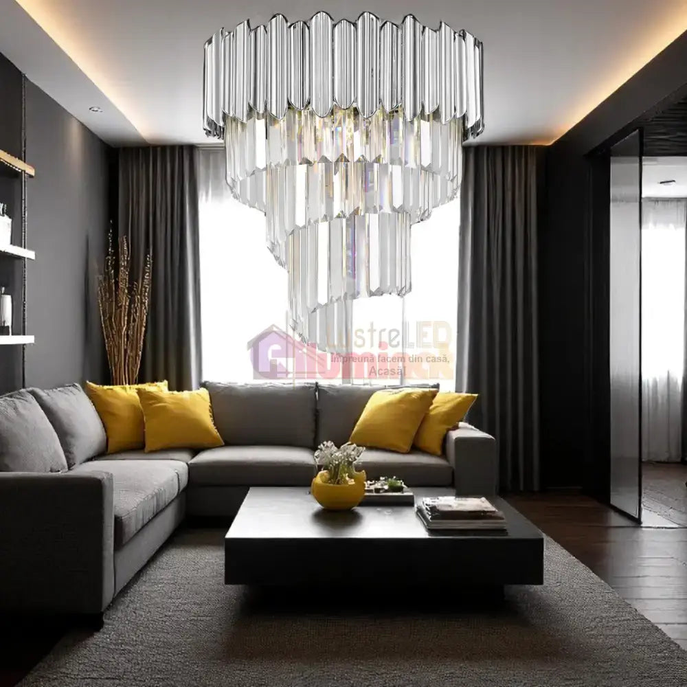 Candelabru Cristal Luxury Chrome GLADIUS lustreled.ro