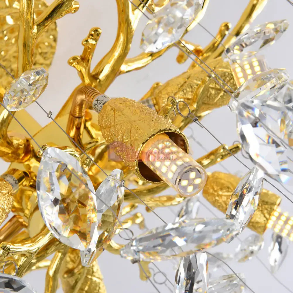 Candelabru Cristal Luxury Gold CINDY lustreled.ro