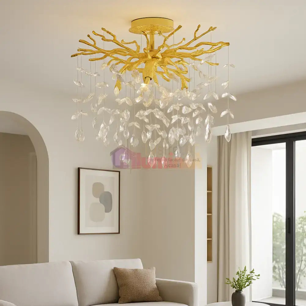 Candelabru Cristal Luxury Gold CINDY lustreled.ro