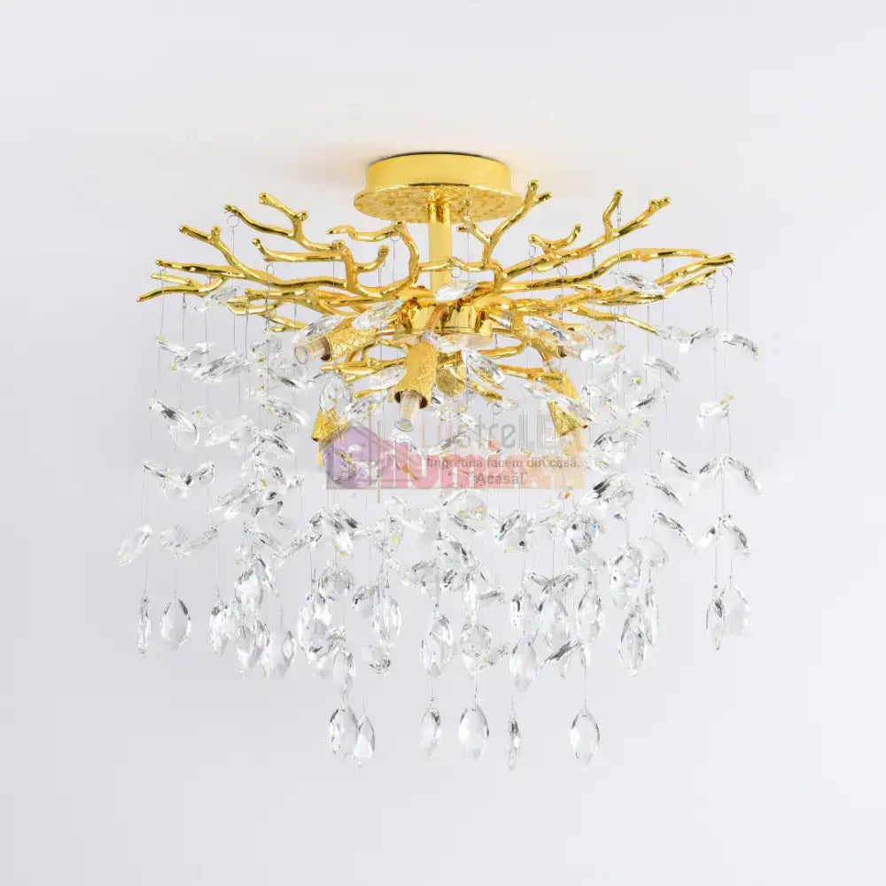 Candelabru Cristal Luxury Gold CINDY lustreled.ro