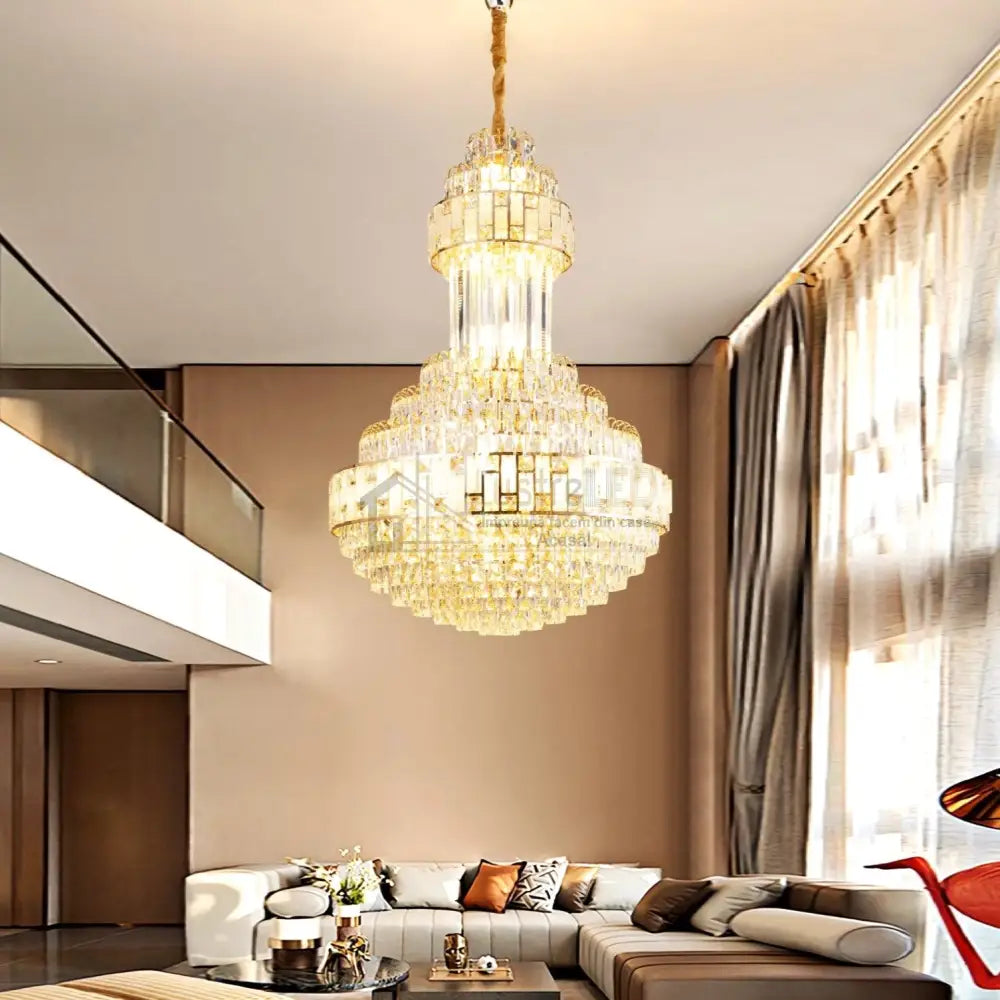 Candelabru Cristal Luxury Golden 120Cm -L301 Chandeliers Crystal