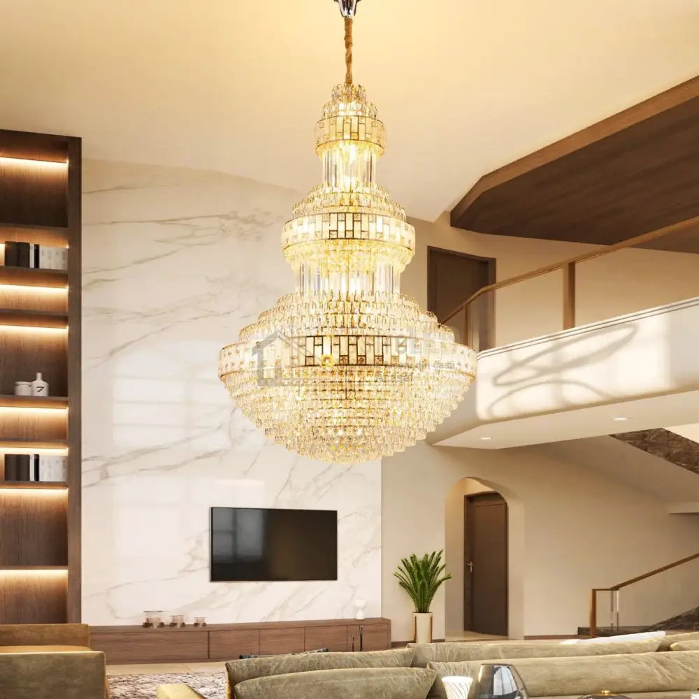 Candelabru Cristal Luxury Golden 180Cm -L301 Chandeliers Crystal